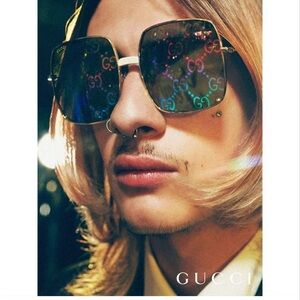 Gucci Black Oversized Square Sunglasses